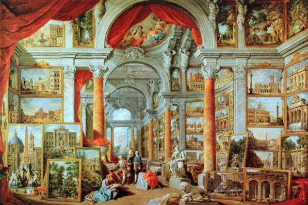 PGP 003 / Giovanni Paolo PANINI / Pıcture Gallery Wıth Vıews Of Modern Rome PGP 003 / Giovanni Paolo PANINI / Pıcture Gallery Wıth Vıews Of Modern Rome